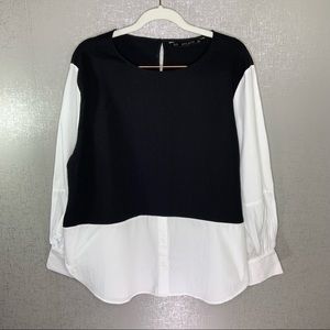 NWT ZARA Long Sleeve Blouse Size XXL